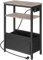 HOOBRO Beistelltisch mit Ladestation, Nachttisch mit Stauraum, Sofatisch mit Steckdose und USB-Anschlüssen, für kleine Räume, Schlafzimmer, Wohnzimmer, Verwittertes Grau und Schwarz EBG125CBZ01