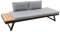 Riess Ambiente Verstellbare Gartenlounge MODULAR Miami - 230cm - grau Natur anthrazit - Liege Gartensofa inkl. Sitzpolster und Ablagetisch