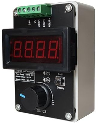 divuukyi Generador de 0-20 mA/4-20 mA/0-10 V de corriente ajustable y fuente de corriente analógica con pantalla LCD