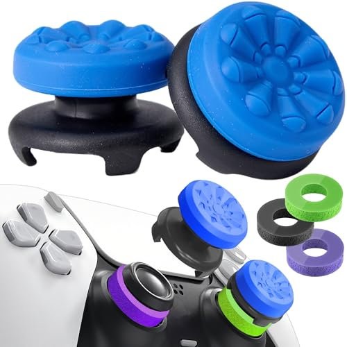 STAY GENT FPS Joystick Kappen für PS5 - Controller Kappen für PS4 PS5 Zubehör Set Controller Sticks Thumb Grips Precision Rings Schaumstoffring Thumbstick Stoßdämpfer Verbesserter Komfort Genauigkeit
