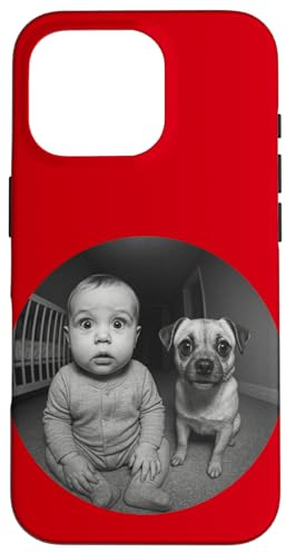 Caught by the Baby Cam – Funny New Born and Pet Moment Case for iPhone 16 Pro