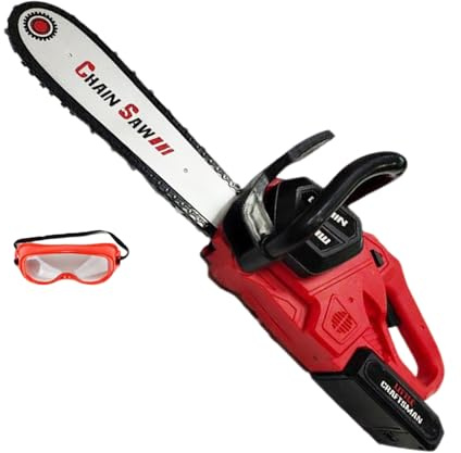Acunny Motosierra Juguete para | Kit de Jardinería Infantil con Gafas de Protección - Juego de Rol Jardinería con Pilas - Equipo