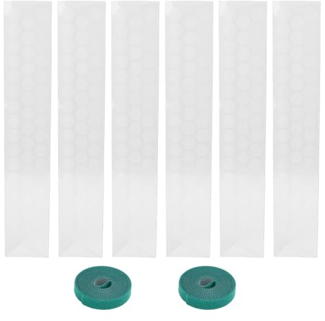TOPINCN Poteau de Mousse en Plastique, Support de Plante Grimpante Empilable en Forme de D, Poteaux de Plantes Transparents pour Petit et Moyen Intérieur Extérieur (6PCS)