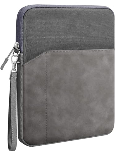 9-11 Inch Tablet Sleeve Bag, Water-Resistant Tablet Carrying Case for iPad | Grey tablet storage case for iPad A16 11 2025 10th Gen iPad Air 5/4/3 10.9/10.5 IPad 10/9/8/7th 10.2, Multi-Compartments