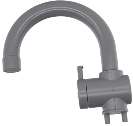 Milageto Robinet de Cuisine Factice en Plastique, Jouet pour Jeux d'Imitation Réaliste, Accessoires Compatible avec la Plupart des Cuisines Miniatures, Cadeau d'Anniversaire Amusant, Gris Foncé