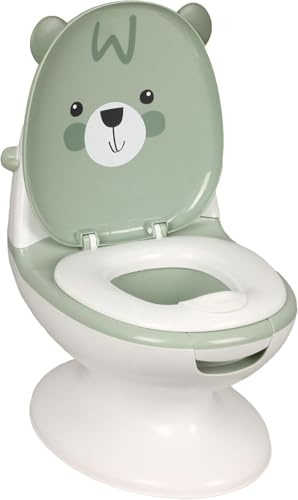 Bambisol – Pot Éducatif Bébé, Mini Toilettes avec Chasse d’Eau Sonore, Cuvette Amovible, Protection Anti-Projection, Compartiment Lingettes – Dès 12 Mois (20 kg max)