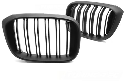 Sport Kühlergrill Doppelsteg für BMW X3 G01 2017-2021 X4 G02 2018-2021 Schwarz