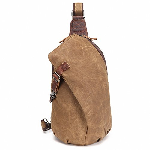 AOTIAN Sling Rucksack Wasserdicht Canvas Lässiger Tagesrucksack Damen Herren ein Schulter Tasche Crossbody Umhängetasche Schultertasche