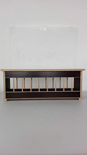 ARNDT Holzdeckel-Futtertrog für Hühner und Tauben, Länge 75 cm