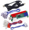 SJ@JX Arcade DIY Kit LED USB Encoder Board Zero Delay Arcade Controller Joystick Button Fight Stick Raspberry Pi Retro Pie MAME 5V LED Power