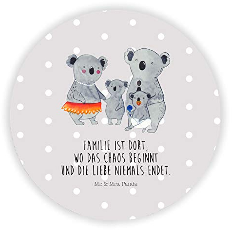 Mr. & Mrs. Panda Rund Magnet Koala Familie - Geschenk, Mama, Motivmagnete, Kühlschrankmagnet, Muttertag, Familienleben, Papa, Kinder, Whiteboard