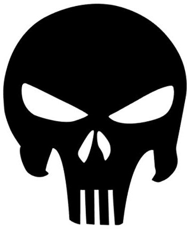 generisch 1 x Punisher Aufkleber Autoaufkleber Totenkopf USA Sticker Biker Aufkleber 286/3 (dunkelgrau matt, 40x40cm)