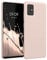 kwmobile Hülle kompatibel mit Samsung Galaxy A51 Hülle - Silikon Handy Case - Handyhülle weiche Oberfläche - kabelloses Laden - Altrosa matt