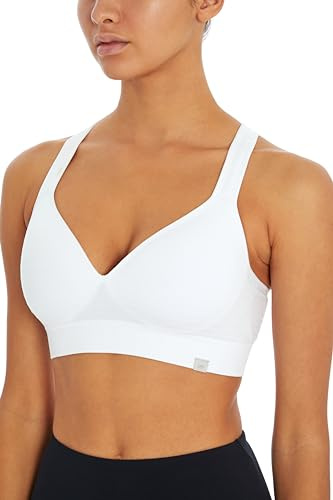 Marika Women's Johanna Molded Cup Seamless Sports Bra, White, Small