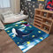 RUGMRZ Wohnzimmer Blau Wal Modern Einfache Tier Muster Sleepy Sound Truction Wasser Waschen Bondage Salon Wohnzimmer Großer Teppich tepich rutschfest Teppich nach mass60X200CM/1ft 12''X6ft 7''