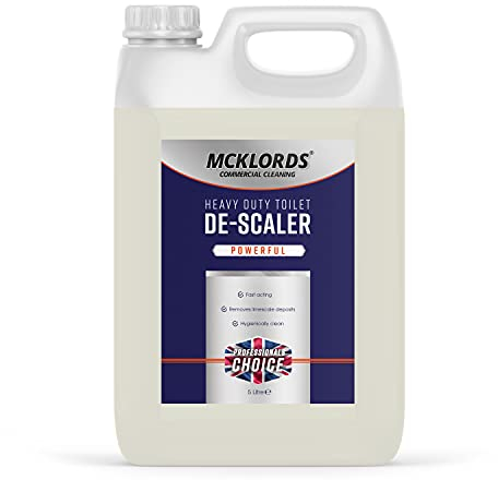 McKLords Heavy Duty Toilet Cleaner and De-Scaler, 5 Litre, Clear