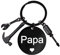 CheersLife Cadeau De Fête Des Pères, Cadeau Papa Porte Clés Papa, Cadeau D'anniversaire Pour Homme En Acier Inoxydable Voiture Porte-clés Lettre Porte-clés Noir