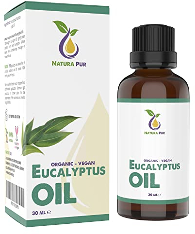 Eukalyptusöl BIO 30ml - 100% naturreines ätherisches Eukalyptus Öl, vegan - Eucalyptus Oil (Eucalyptus Radiata Leaf Oil) für Aromatherapie, Diffuser, Duftöl, Aromaöl