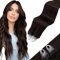 Hetto Microring Extensions Echthaar 55 cm Braun Extensions Echthaar Microring Dunkelstes Braun Invisible Micro Loop Remy Haarverlangerung 50 stück 50g #2