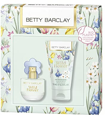 Betty Barclay® Wild Flower | Geschenkset - frisch - florale - feminin - ein natürlicher Duft für selbstsichere Frauen | 20ml Eau de Toilette & 75ml Cremedusche