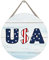 USA-Flagge 4. Juli Unabhängigkeitstag, patriotisches Holzschild, 30,5 x 30,5 cm, rund, Wort USA-Flagge, rustikale Holz-Wandkunst, Schilder für Zuhause, Schlafzimmer, Wohnzimmer