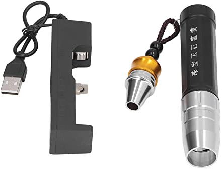 3LED Tail Button Control USB Batterie Box Ladestation Aufladen Edelstein Taschenlampe Jade Identifikation Taschenlampe Jade Blendung Taschenlampe Schmuck Diamant Spezielle