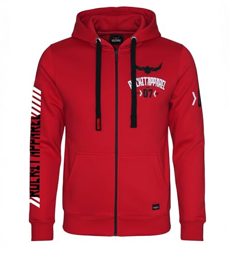 ROCK-IT Apparel® Giacca con Cappuccio da Uomo Hoodie Racer 07 Giacca di Felpa Felpa con Cappuccio Pesante Hoody Pullover S-5XL Ziphood con Zip con Cappuccio e Interno in Pile Grigio e Blu Navy