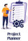 Project Planner Notebook (6x9 inches, 150 pages):: Guy in Yellow Shirt and Blue Pants Reviewing Project Checklist