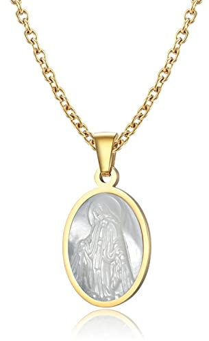 KnSam Stainless Steel Men's Y Necklace, Pendant Jesus Oval Men's Necklace Cord Chain for Men, Style 1, stainless steel, No zirconia