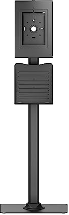 PureMounts® Tablet Halterung mit abschließbarem Stahlgehäuse für iPad 5/6/7/8/9/ IPad Air 9.7/ 10.5/10.9/ IPad Air 9.7/10.5/11 sowie Samsung Tab A 10.1 (2019)/ Tab A7/ S6 Lite 10.4, schwarz
