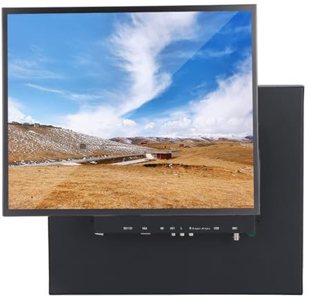 Cyllde Pantalla Táctil Resistiva de 19 Pulgadas, Monitor de Computadora, Monitor para Juegos, Monitor Industrial Totalmente Metálico de 1280x1024, Diseño de Interfaz Completa(UE)