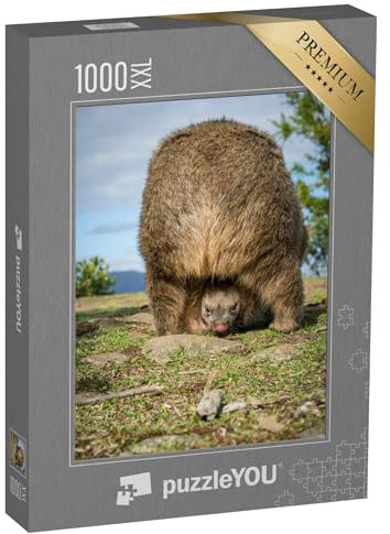 Puzzle 1000 Teile XXL „Australisches Wombatbaby in seinem Beutel“ – aus der Puzzle-Kollektion Wombats, Exotische Tiere & Trend-Tiere