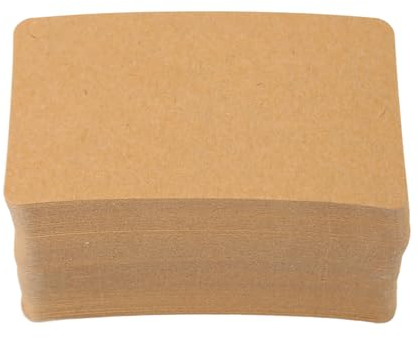 Brauner Karton, Matt, DIY-Malerei, Leere Postkarten, Bedruckbar, Dick, Mehrzweck-Set für Notizkarten und Grußkarten (9 x 5,4 cm, 350 g/m², 100 Stück pro Karton)