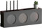 Aufbewahrungsbox for WLAN-Router aus Holz, wandmontiertes Organizer-Rack mit mattierter Acryltür for TV-Schrank, Medienkonsole, DVD, Set-Top-Box, Telefon, Fernbedienung, Wanddekoration, Schwarz