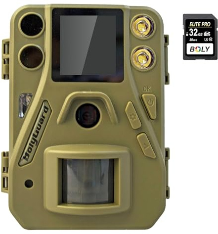 BolyGuard Trail Camera 37MP 4K UHD con doppio flash (940nm nero IR e LED bianco), visione notturna IP67 Wild Game Camera con 1,44 '' LCD a colori per il monitoraggio della fauna selvatica all'aperto