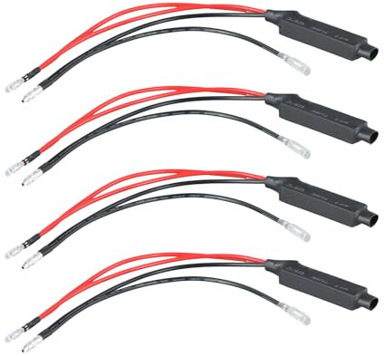 Joyan LED 4 Stück Lastwiderstand Decoder, Motorrad Blinkeranzeige Widerstände, Kontrollleuchte Wiederstand Adapter für Motorrad Roller (12 V, 10 W 10Ω)