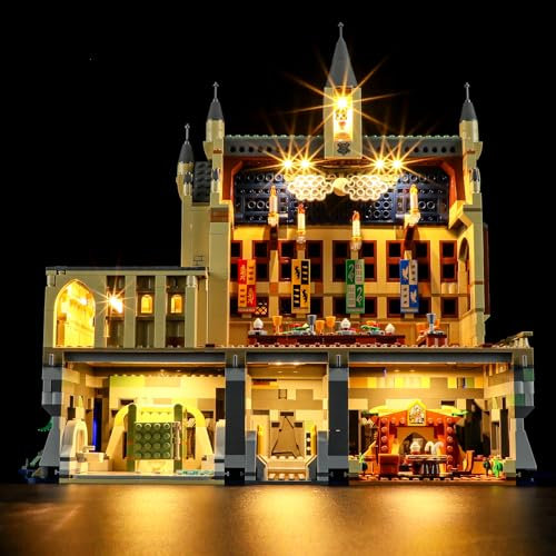 GEAMENT Ver.2024 LED Licht-Set Kompatibel mit Lego Harry Potter Schloss Hogwarts Die Große Halle 76435 The Great Hall (Modell-Set Nicht enthalten)
