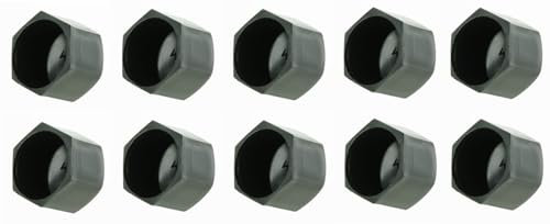 cyclingcolors 10x cache écrou noir hexagonal plastique capuchon protection, M6 x 10mm