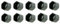 cyclingcolors 10x cache écrou noir hexagonal plastique capuchon protection, M6 x 10mm