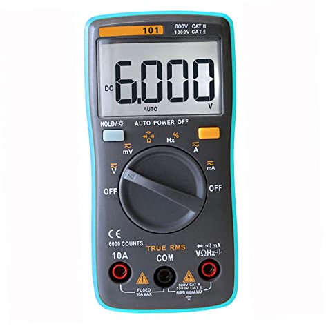 Irfora RM101 True RMS Multifunktions-LCD-Digital-Multimeter DMM DC AC Spannung Stromzähler Widerstand Diodenkapazität Tester Messung Automatische Polaritäts Identification Ammeter Voltmeter Ohm