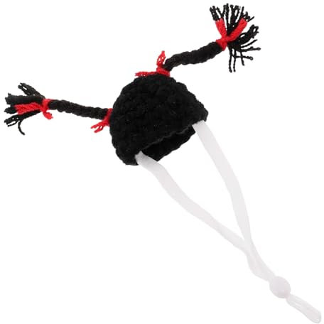 Kisangel Elegante Haustier- -mütze Mini-strickmütze Für Kleintiere Wiederverwendbar Bequem Haustier-Festival-Mode