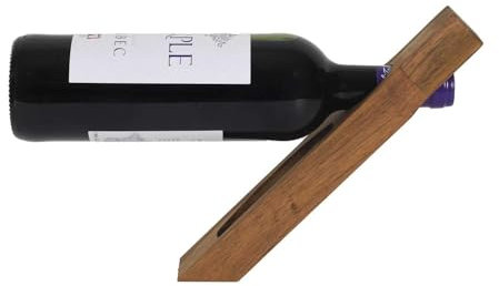 COOK CONCEPT, KA0389, Support à Bouteille en Acacia avec Tire-Bouchon Intégré, Design Innovant et Élégant, Idéal pour Vin et Spiritueux, Parfait pour Apéros, Marron, Taille Unique