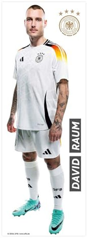 K&L Wall Art DFB Wandsticker Deutsche Nationalmannschaft Wandtattoo Fußballspieler Logo Fußball Trikot - Offizielles Lizenzprodukt (Raum, 48x140 cm, DFB)