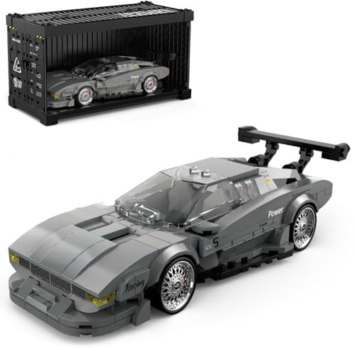 Technik Sportwagen Bausteine für BMW M1, 368 Teile Speed Champions Rennwagen Klemmbausteine mit Display Box, Geschenk für Erwachsene Autoliebhaber, Kompatibel mit L***