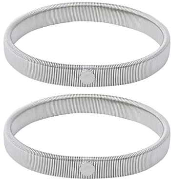 1Pair Shirt Sleeve Holders,Anti-slip Metal Expandable ShirtGarter Armbands,SleeveGarters Arm Garters ShirtGarter,Shirt Elastic Armbands,Sleeve Garters Women,Shirtsleeve garters for Men (Silver)