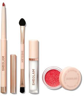 SHEGLAM Lip Dazzler Glitter Kit Larga Duración Brillo Labios Gloss Sexy Super Stay Non-Sticky Shiny Liquid Kit Pintalabios Y2K Alfombra Roja