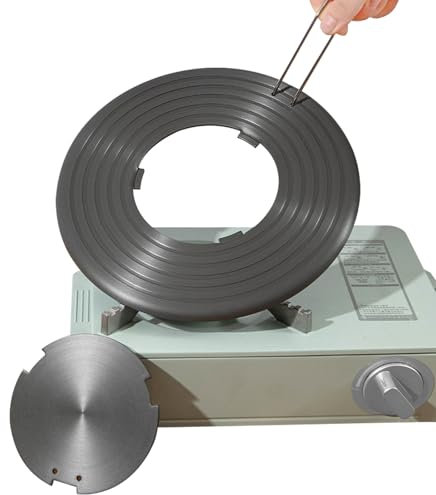 CHSEEO 11 Pouces Adaptateur de Gaz et Plateau Multifonction de Dégivrage, Convient aux Cuisinières à Gaz, Plaques de Cuisson en Verre Trempé Résistantes à la Chaleur