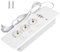 Pfloge® Prise Encastrable Plan de Travail, Multiprise Encastrable avec 3 Prises, 2 USB A+2 USB C, 3 Interrupteurs Séparés pour Table de Conférence, Bureau, Poste de Travail, Blanc
