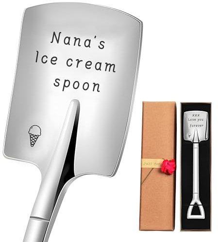 toyofmine Cuchara Grabada Personalizada, Cubiertos de Postre Acero INOX,Juego de Cuchara Sopera de Vajilla de Regalo,Cucharas Cafe Acero Inoxidable letterable para Bodas, Cumpleaños, Navidad