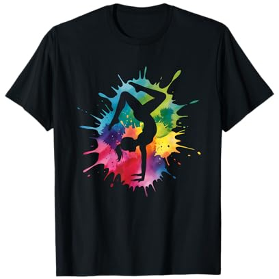 Turnerin Splash Gymnastik Turnen Akrobatik T-Shirt